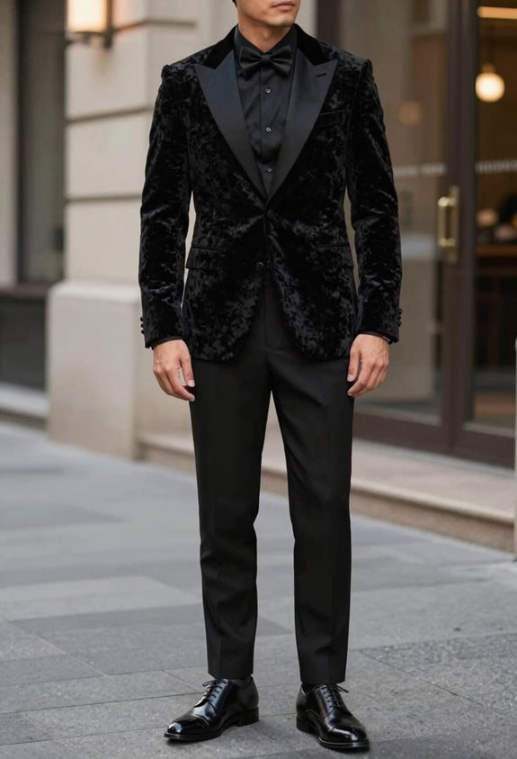 all black textured wedding elegance