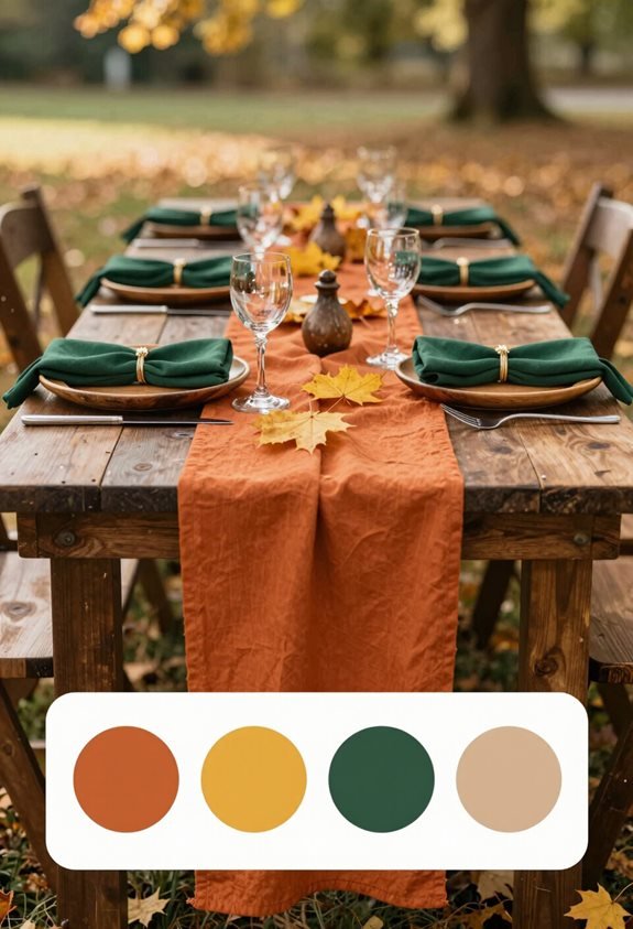 autumn wedding table decor
