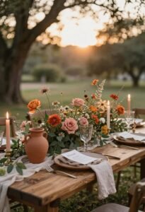 bohemian terracotta wedding palette