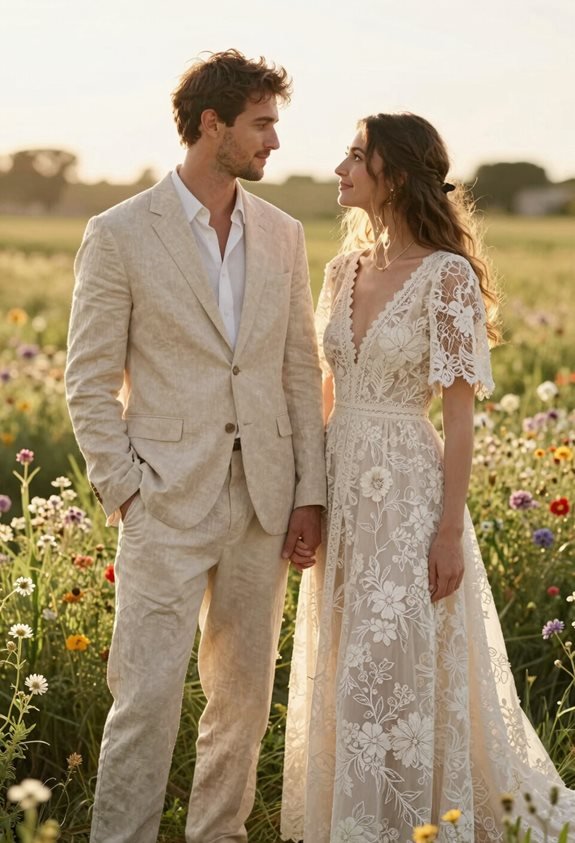 boho linen and lace