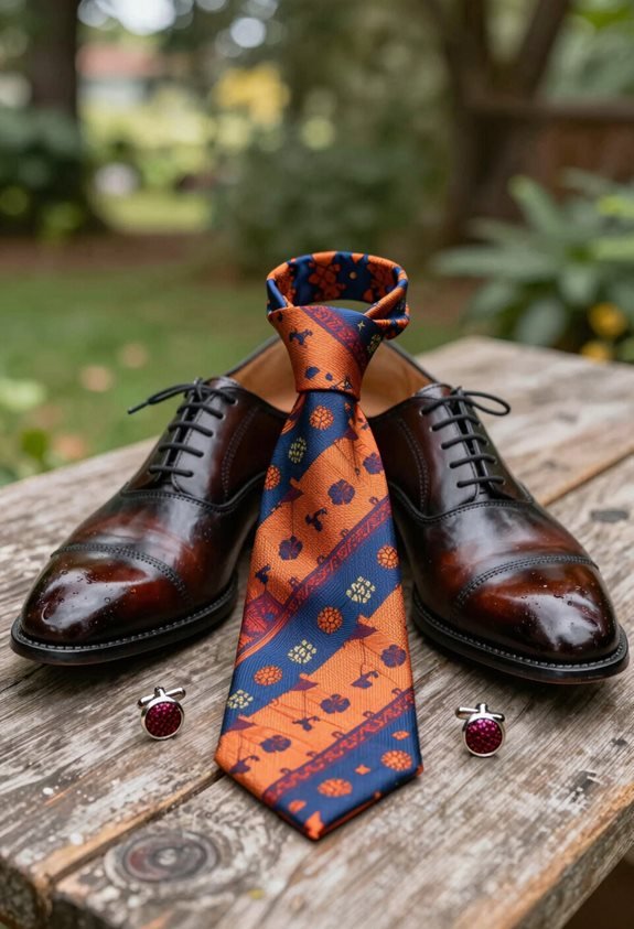 bold printed neckties elevate style