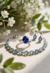 bridal jewelry blue accents
