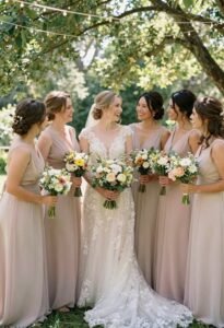bridal party micro wedding style