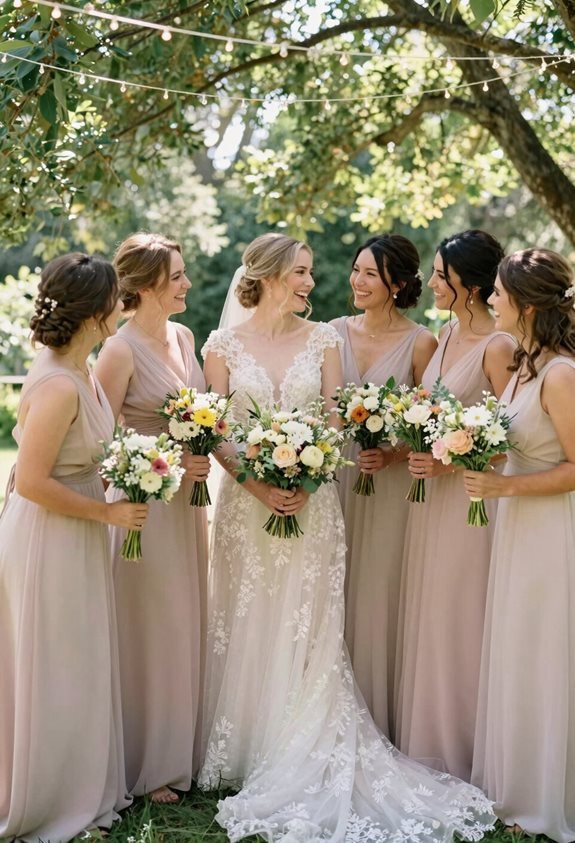 bridal party micro wedding style