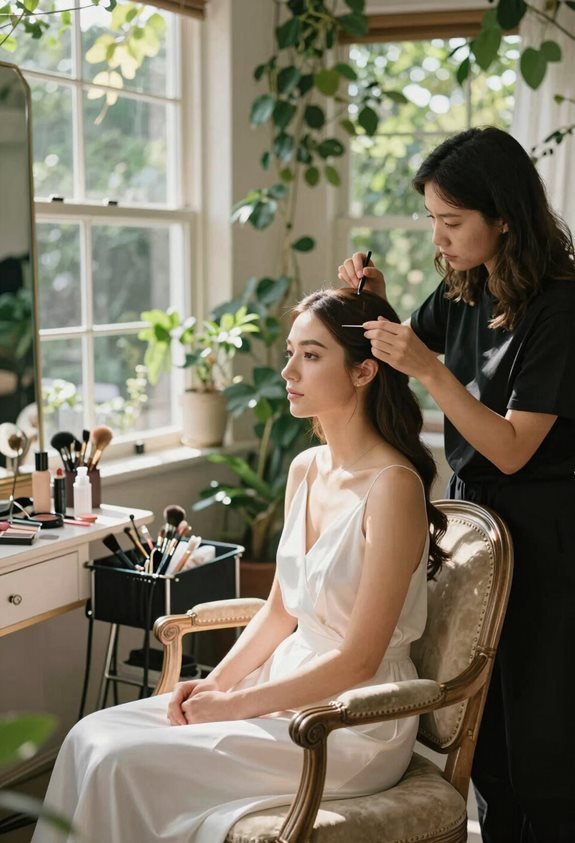 brow tinting and shaping