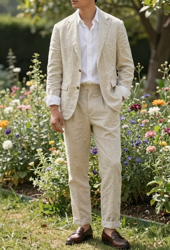 casual blazer rolled up chinos