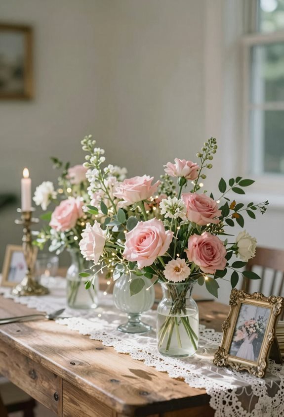 charming pastel wedding florals