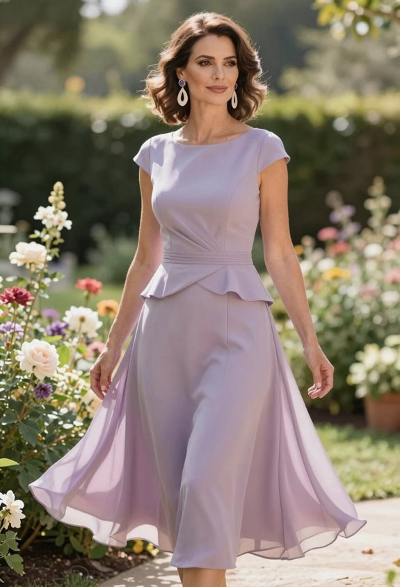 chic dusty lavender dress