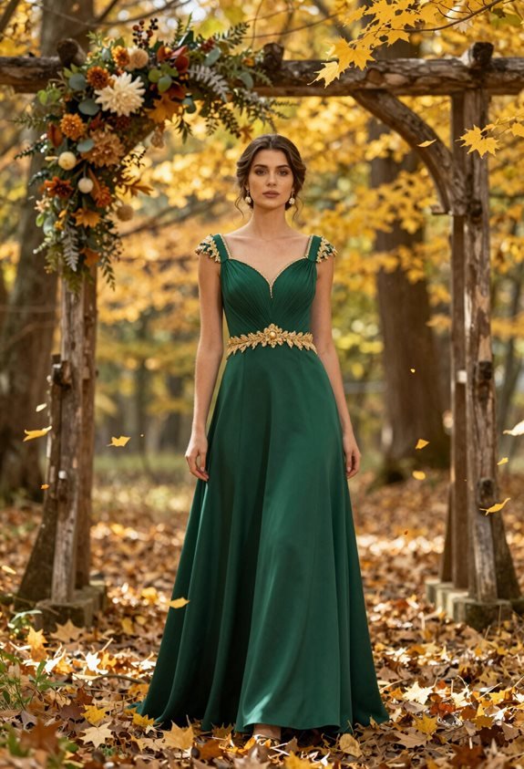 chic forest green dress