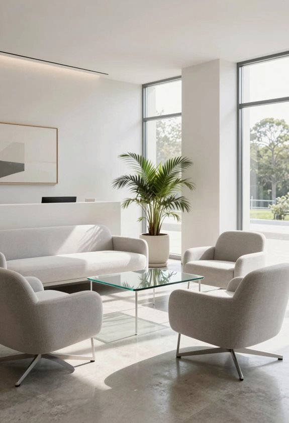 chic white gray lounge furniture