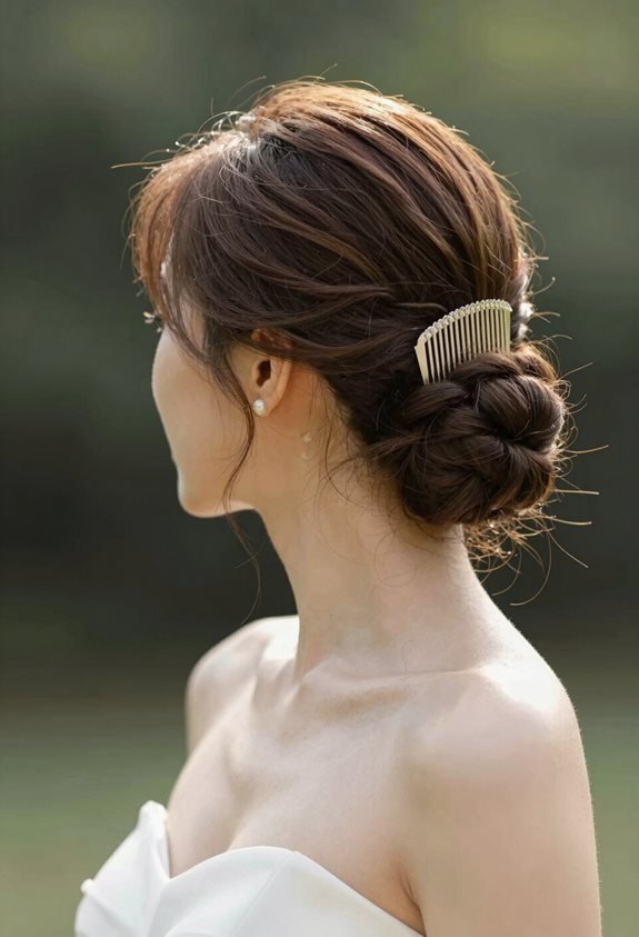 classic low bun hairstyle