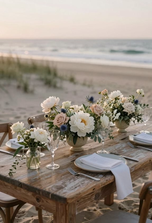coastal wedding floral elegance