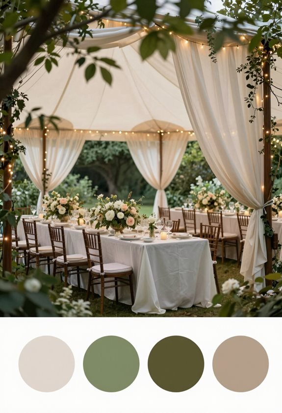 cozy draped tent ambiance