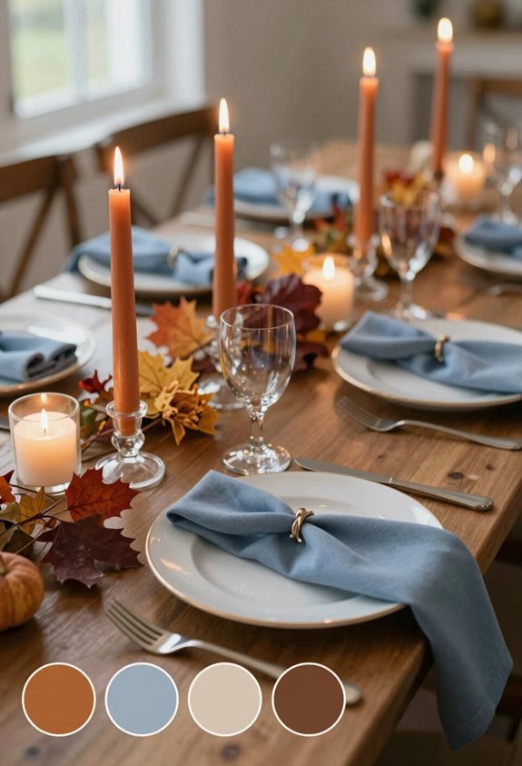 cozy fall wedding table
