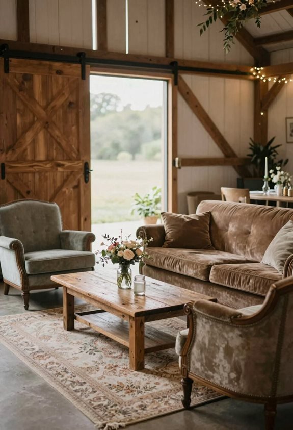 cozy vintage lounge setup