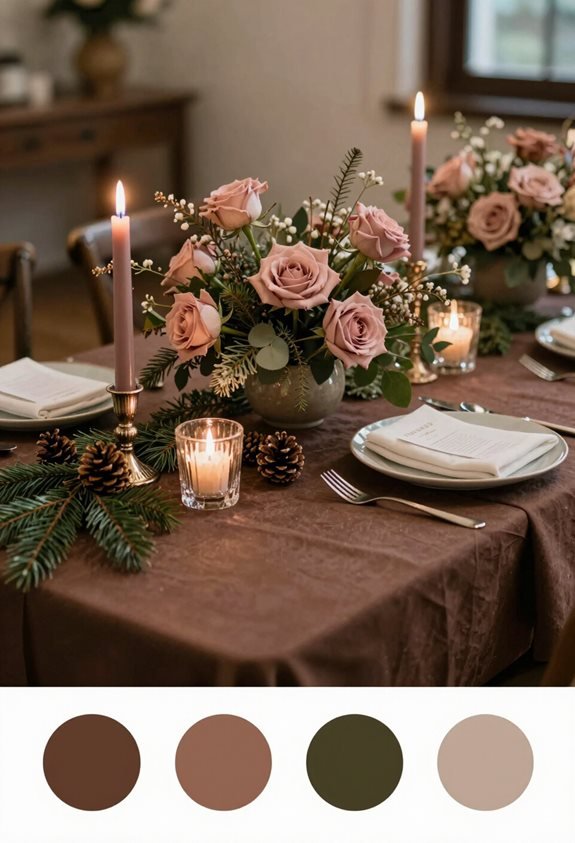 cozy winter wedding decor
