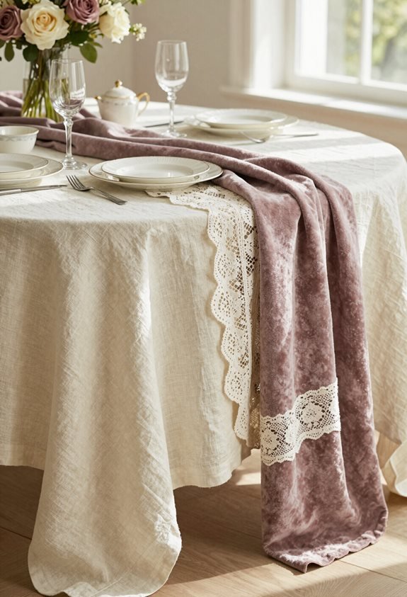 cream and soft mauve