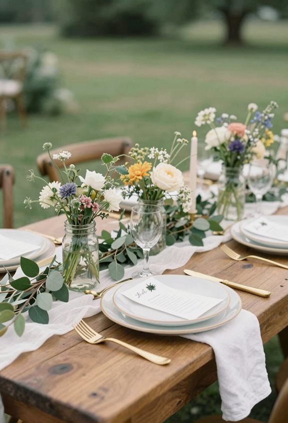 creative wedding table decor