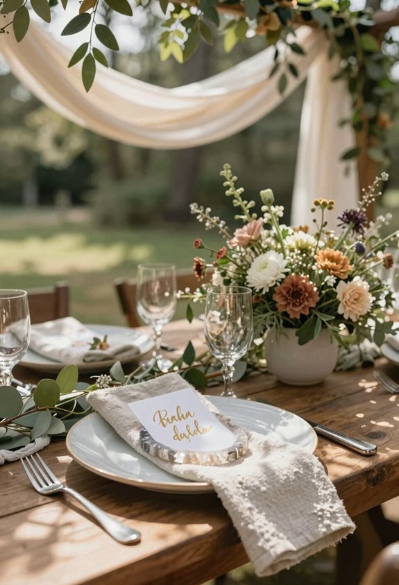crystal agate place cards