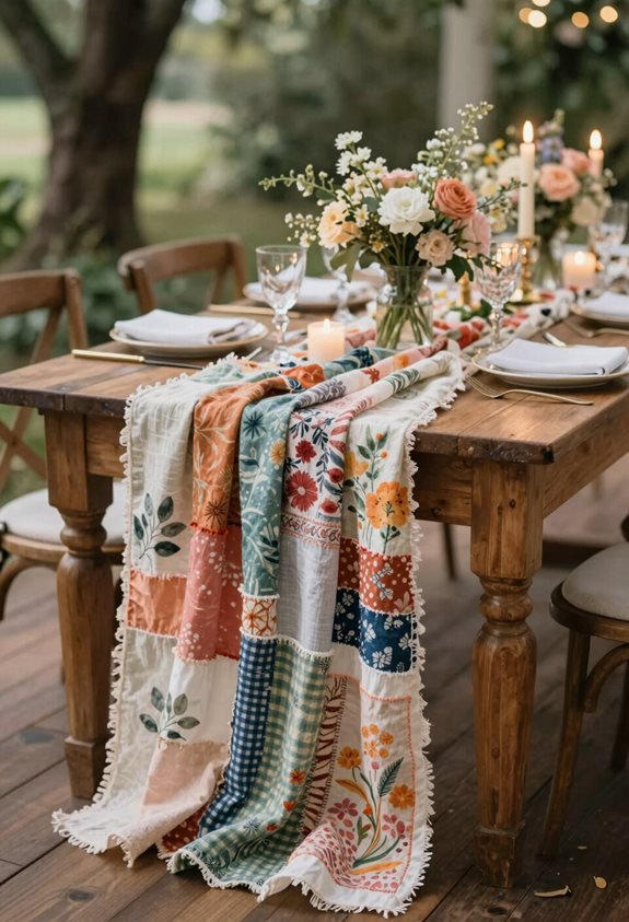 diy table runners from scraps