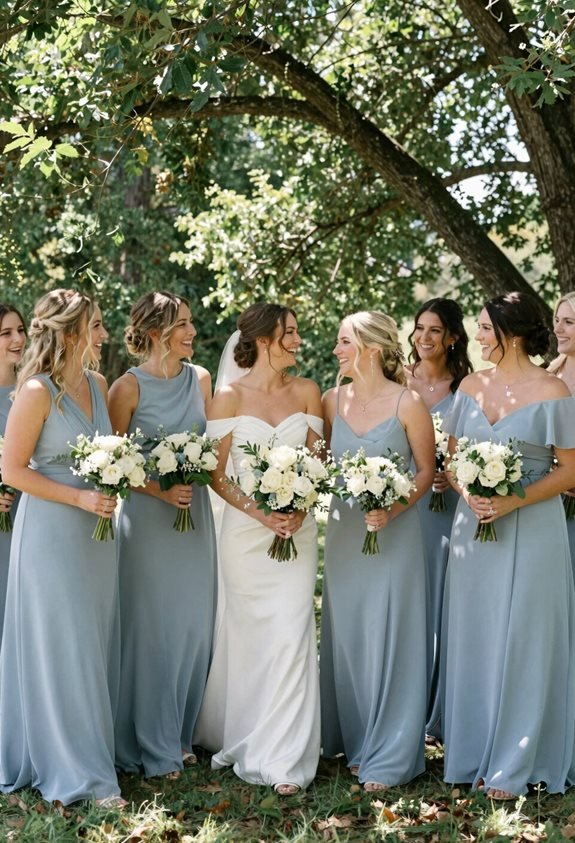 dusty blue dress styles