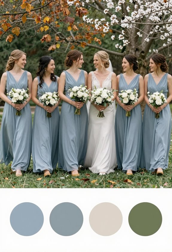 dusty blue wedding elegance