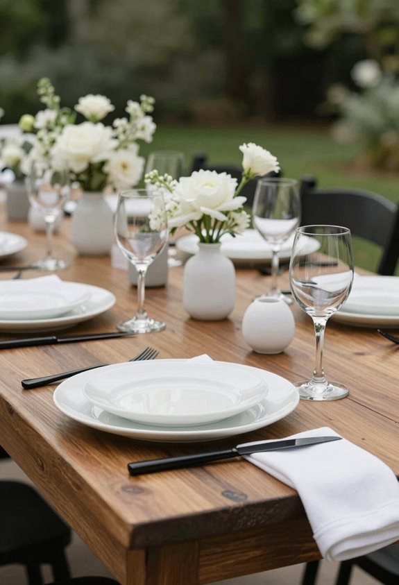 elegant black and white