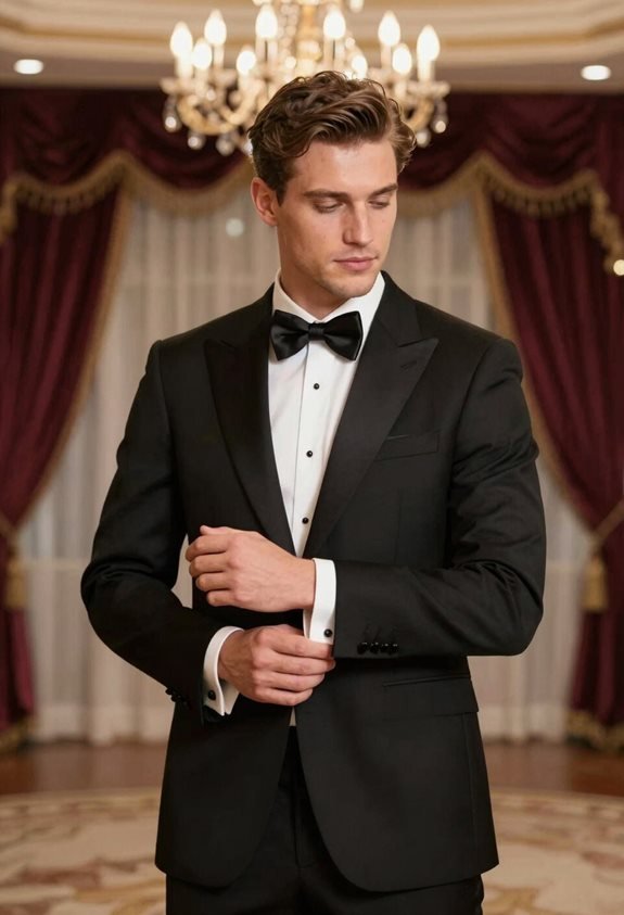 elegant black tie attire