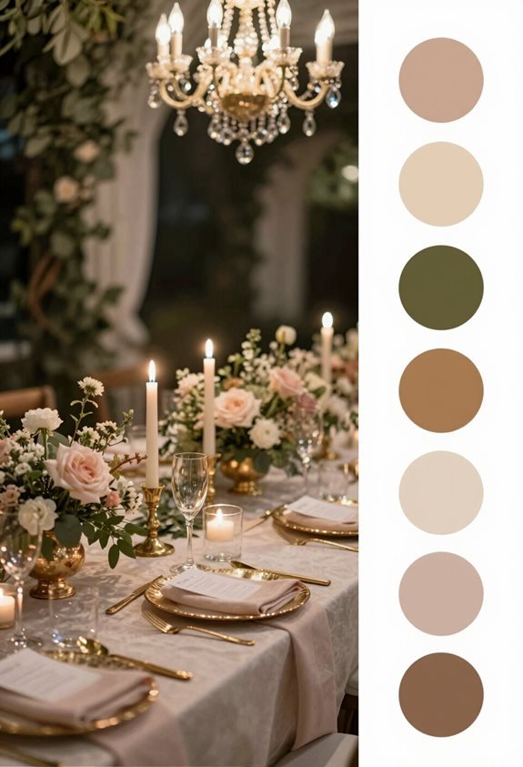 elegant blush and gold