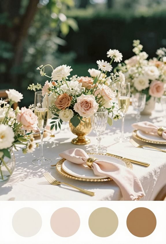 elegant blush champagne wedding