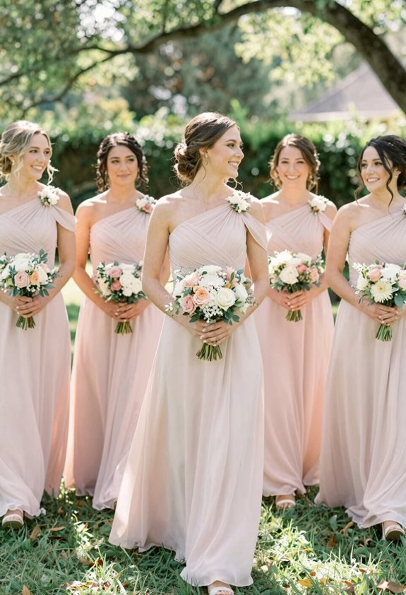 elegant blush pink dresses