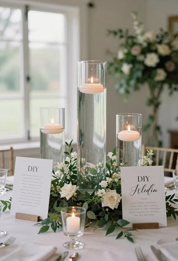 elegant candle centerpiece idea
