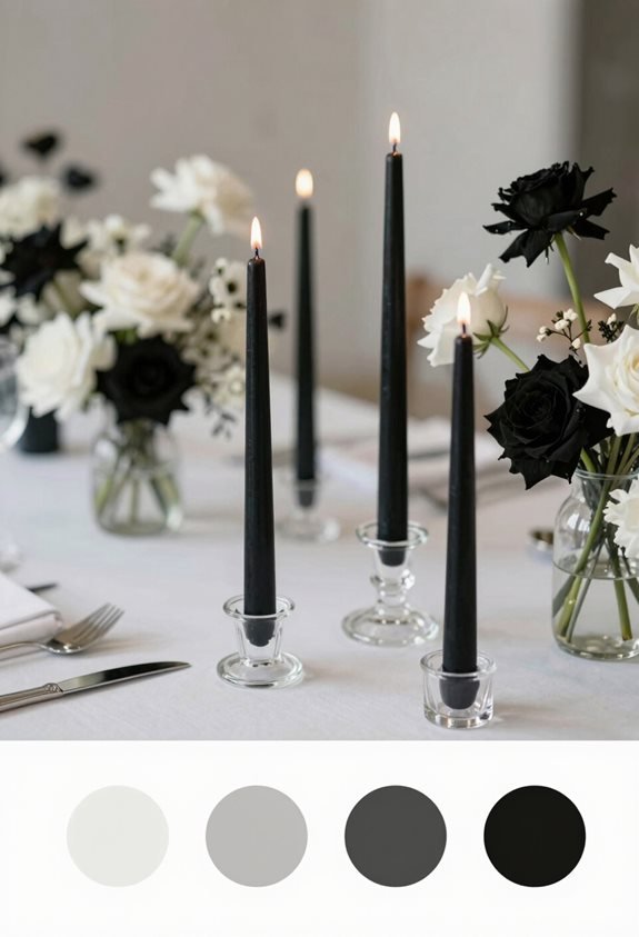 elegant candlelit table setting