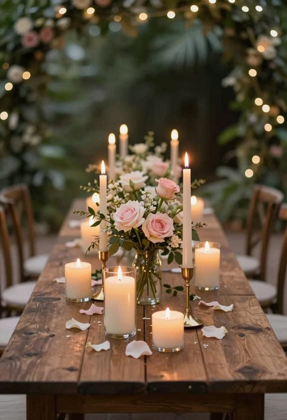 elegant candlelit table setting