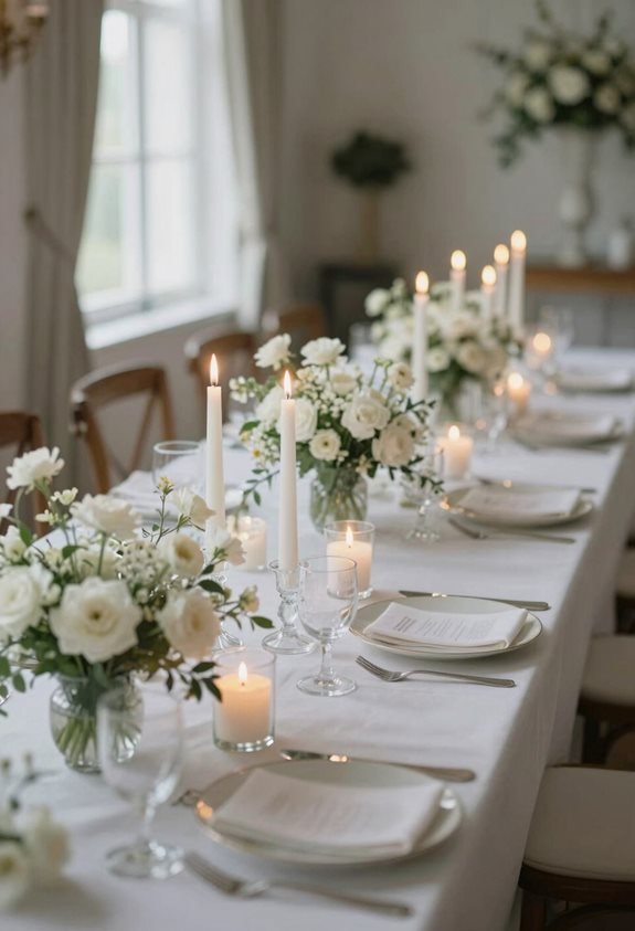 elegant candlelit wedding ambiance