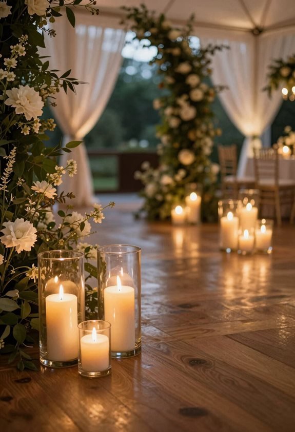 elegant candles create ambiance