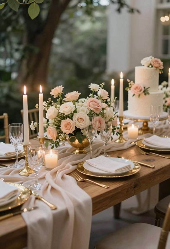 elegant champagne and blush