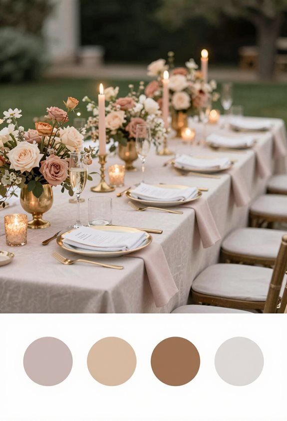 elegant champagne blush gold
