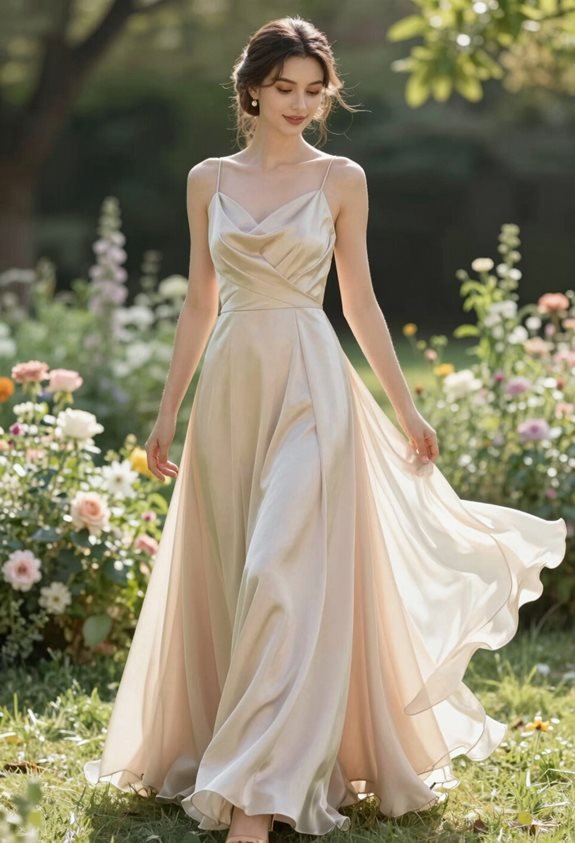 elegant champagne gown design