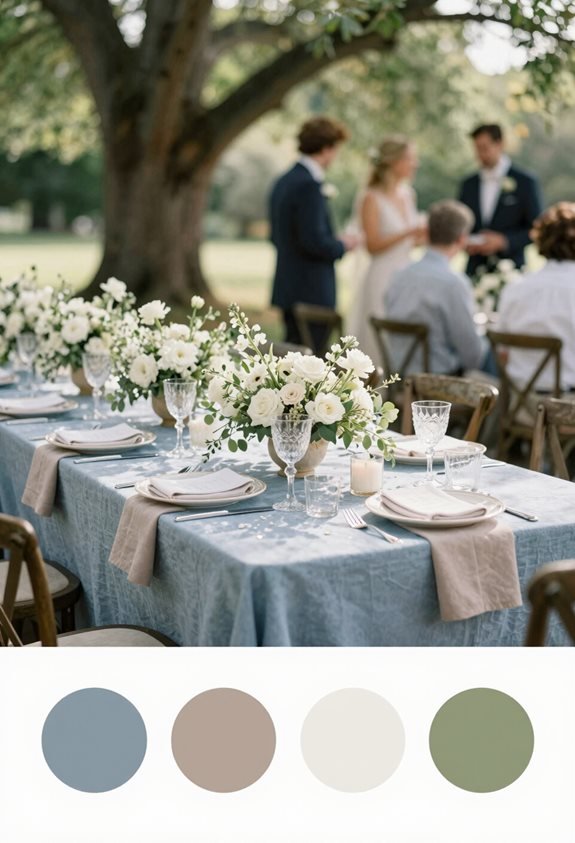 elegant dusty blue taupe