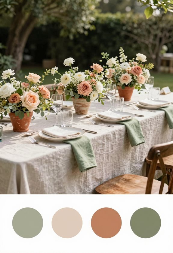 elegant earthy wedding palette