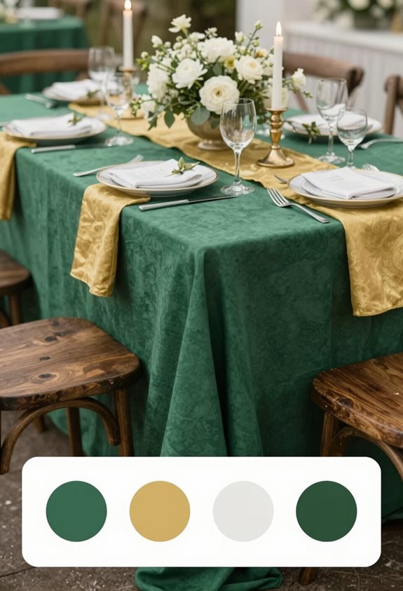 elegant emerald and gold