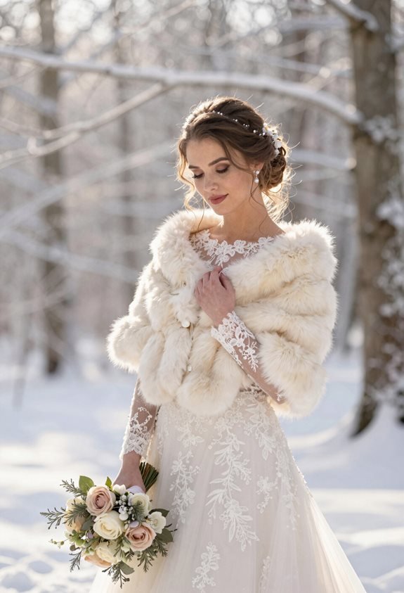 elegant faux fur stole