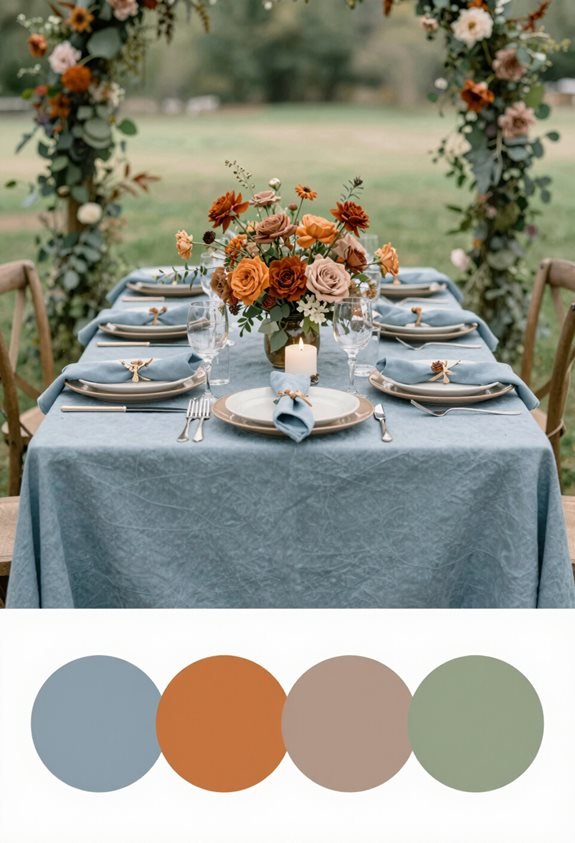 elegant floral color palette