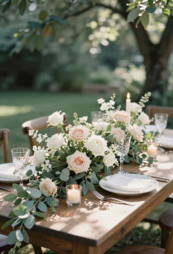elegant floral table garlands