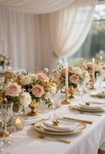 elegant gold crystal decor