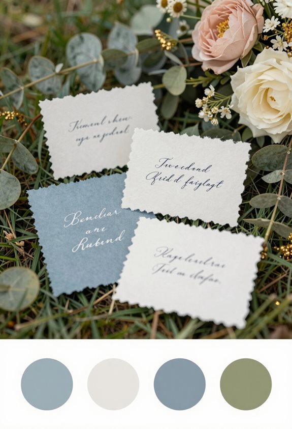 elegant handwritten place cards