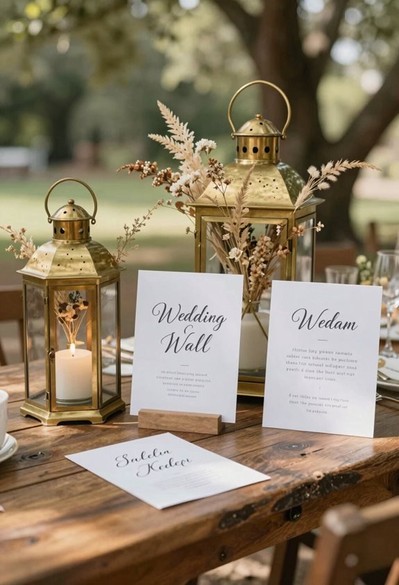 elegant lanterns with florals