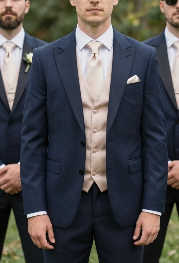 elegant midnight blue ensemble