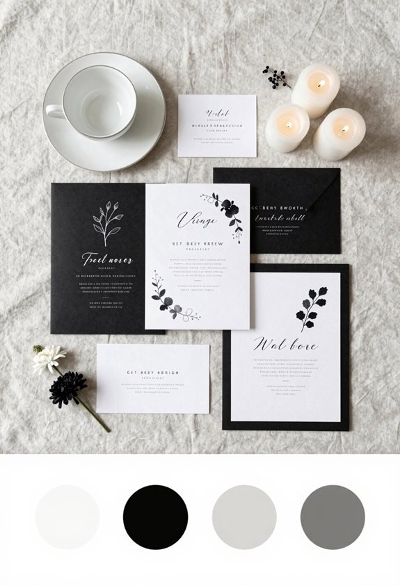 elegant minimal black and white design